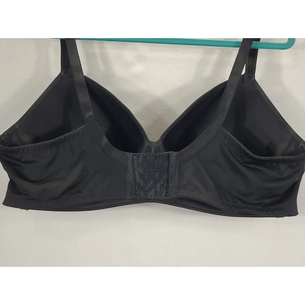 Cacique Bra Size 44DD No Wire Lightly Lined‎ T-Shirt Black